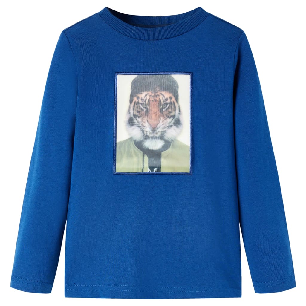VidaXL Kindershirt mit langen Ärmeln 116 dunkelblau