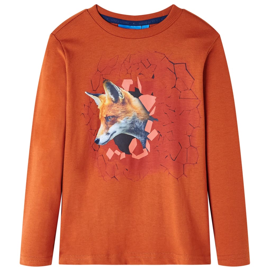 VidaXL Kindershirt mit langen Ärmeln 104 hellrostfarben