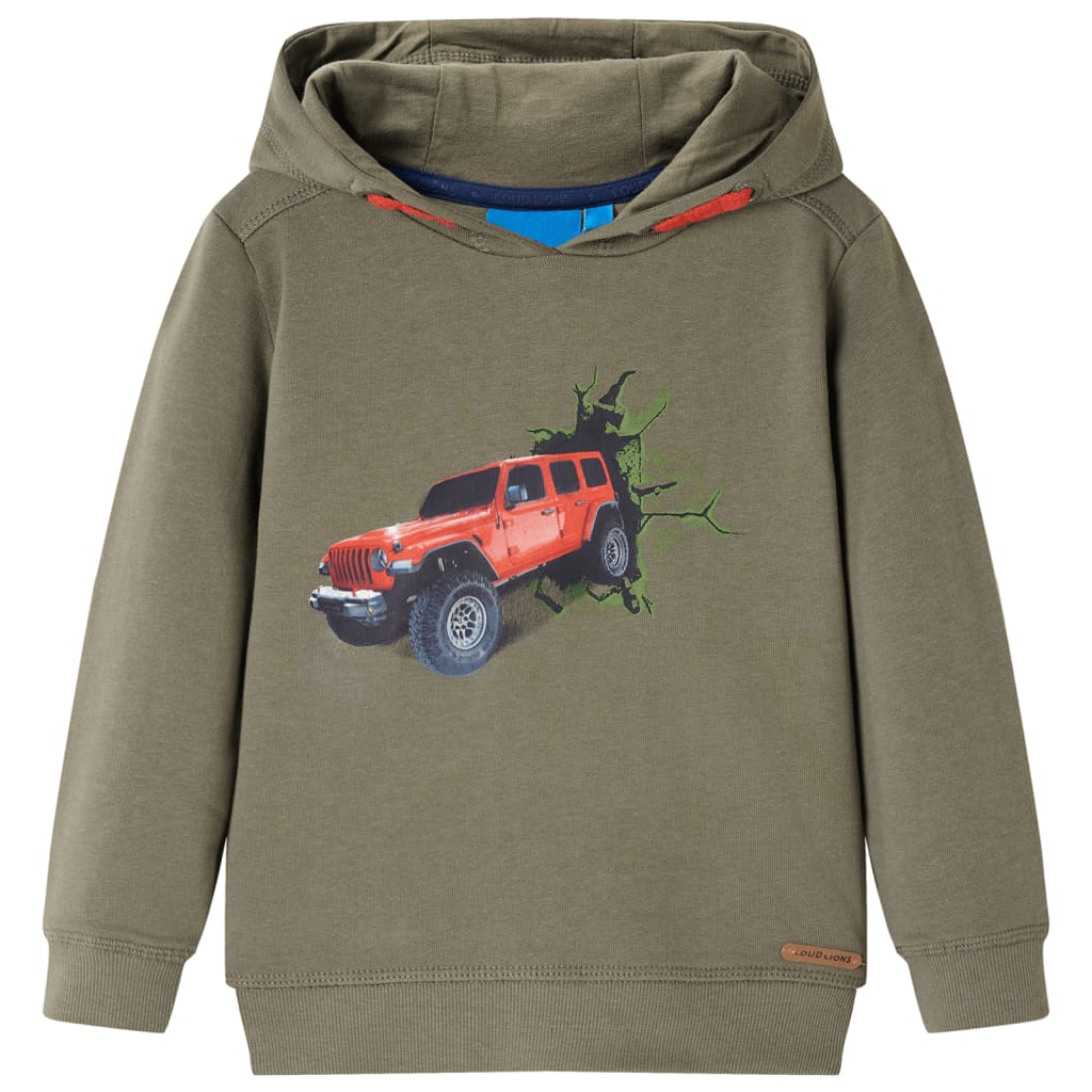 Vidaxl Kinderpullover mit Kapuze 140 Khaki
