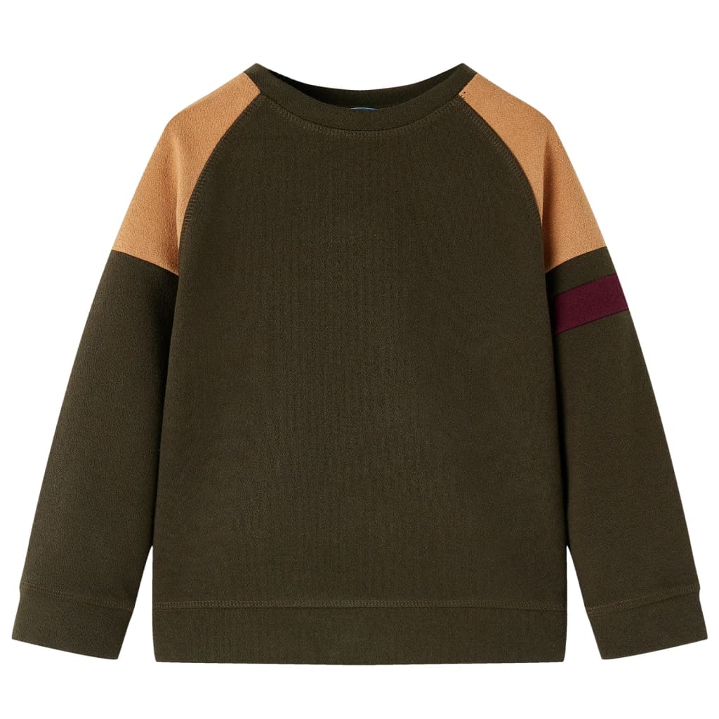 VidaXL Kinderpullover 104 dunkles Khaki und Kamel