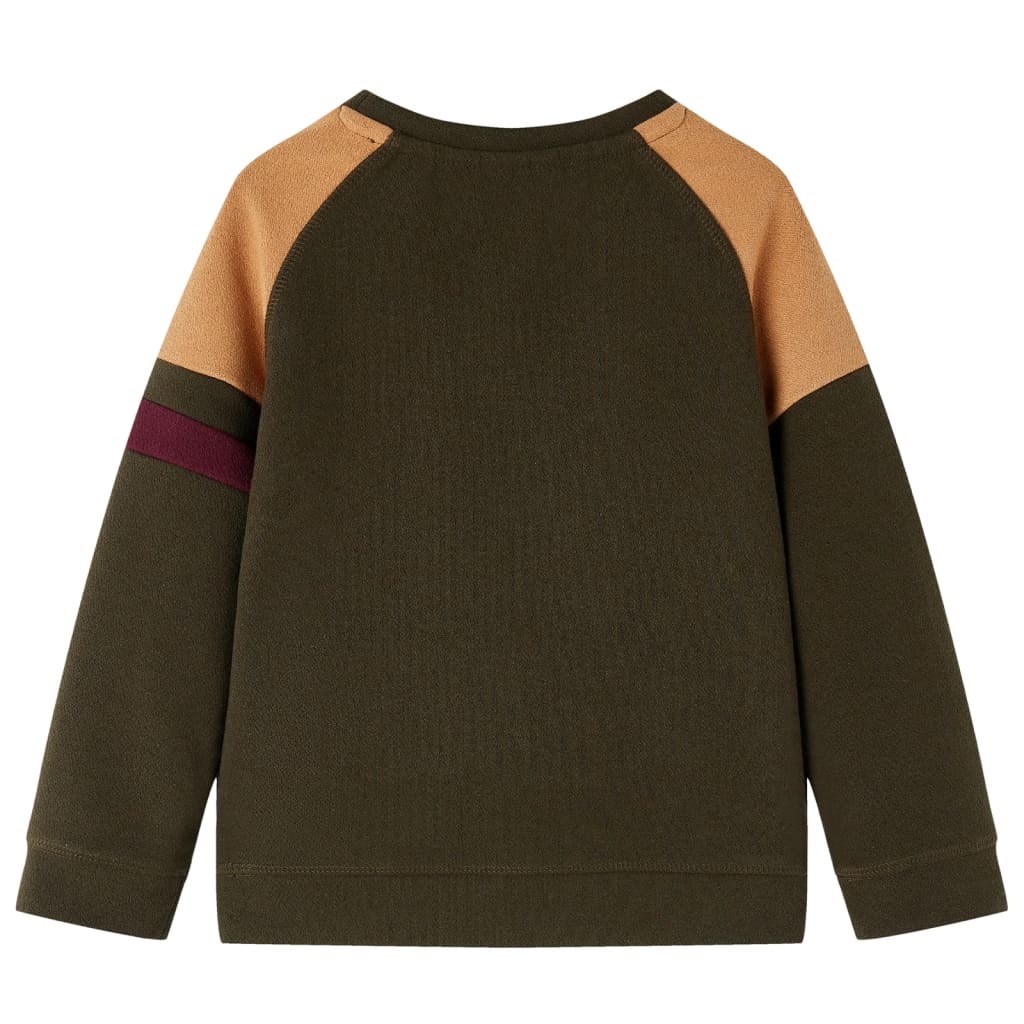 VidaXL Kinderpullover 116 dunkles Khaki und Kamel