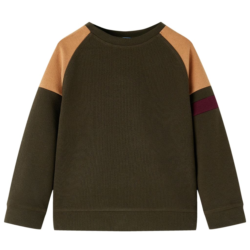 VidaXL Kinderpullover 140 Dunkelkhaki und Kamel