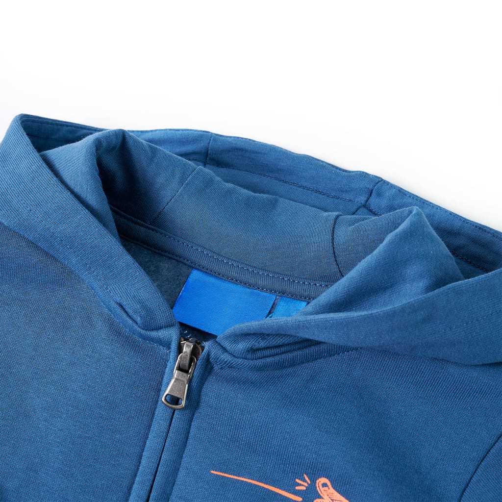 VidaXL Kinderstrickjacke mit Kapuze 116 Blau