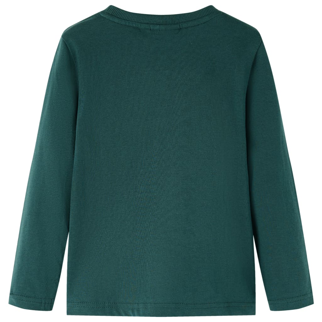 VidaXL Kindershirt mit langen Ärmeln 104 Dunkelgrün