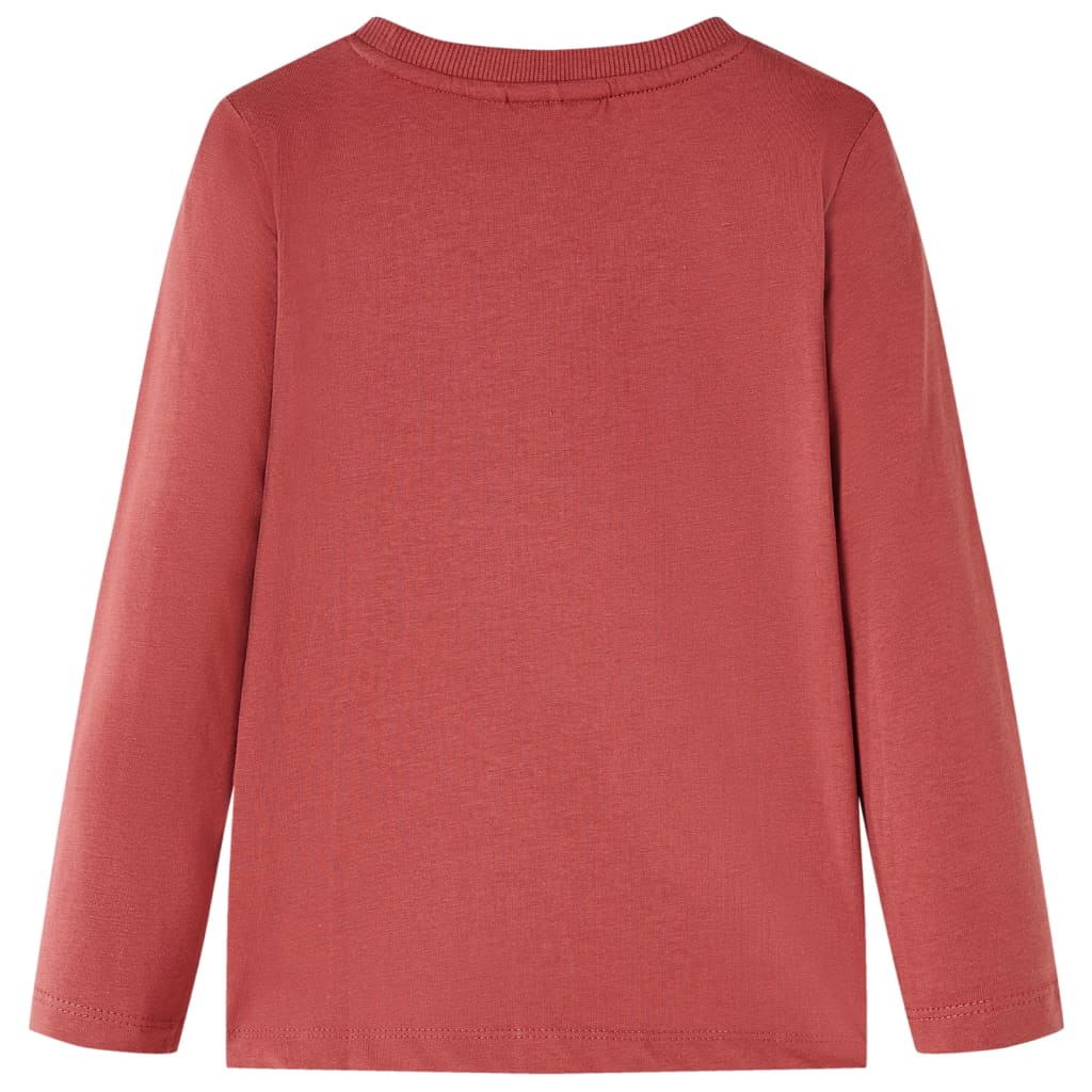 VidaXL Kindershirt mit langen Ärmeln 104 Rotbraun