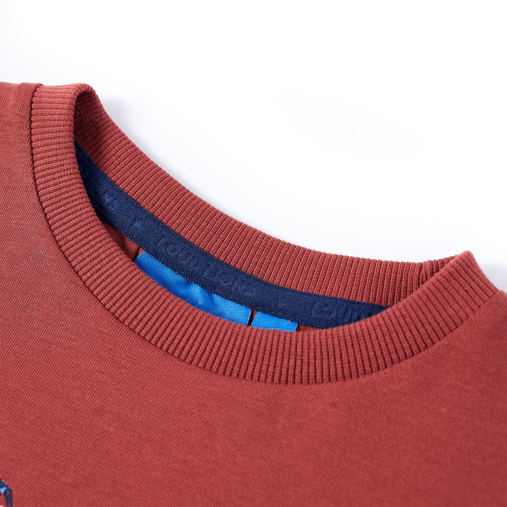 VidaXL Kindershirt mit langen Ärmeln 116 Rotbraun