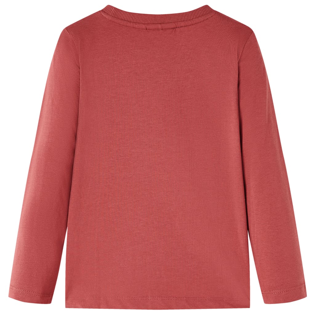 VidaXL Kindershirt mit langen Ärmeln 140 Rotbraun
