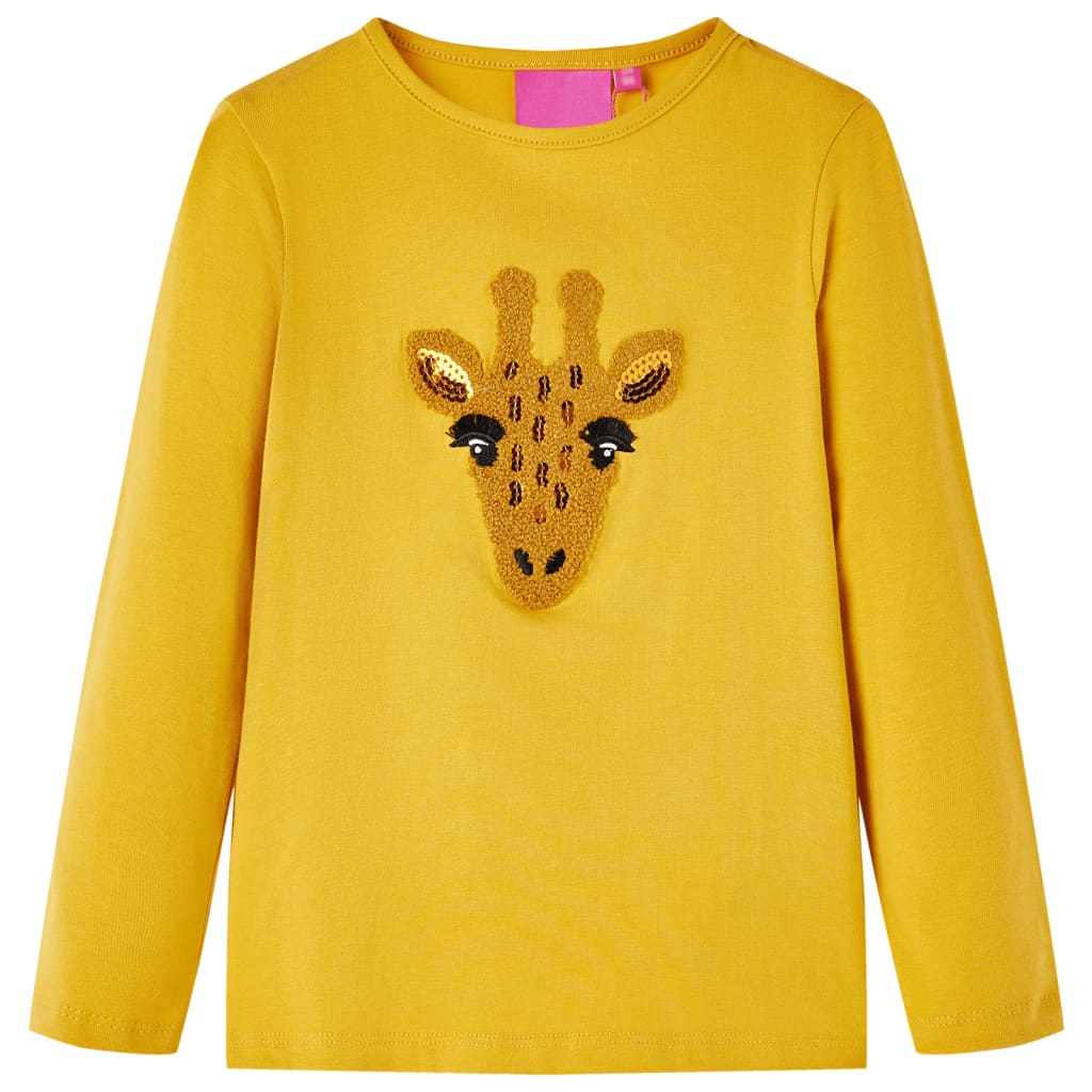 VidaXL Kindershirt mit langen Ärmeln 140 dunkles Ocker