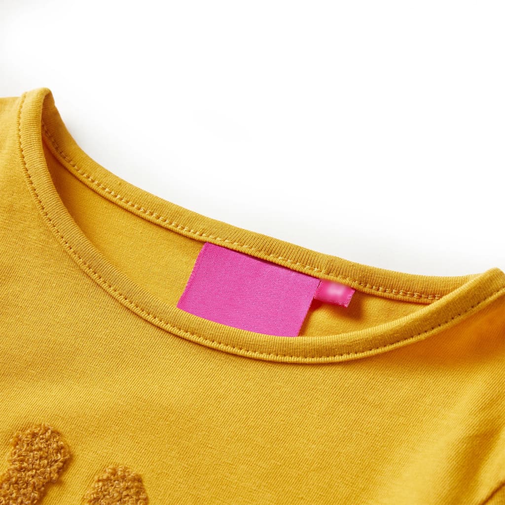 VidaXL Kindershirt mit langen Ärmeln 140 dunkles Ocker
