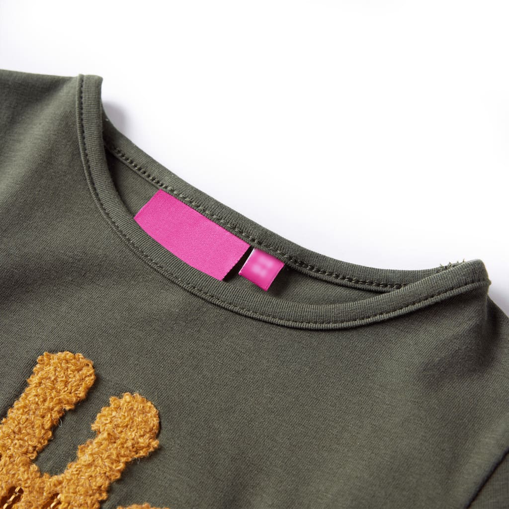 VidaXL Kindershirt mit langen Ärmeln 140 Khaki