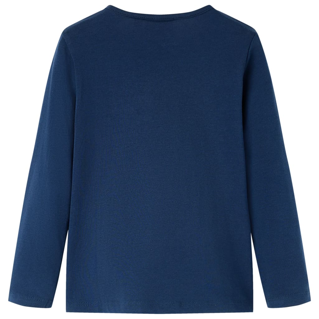 VidaXL Kindershirt mit langen Ärmeln 92 Marineblau