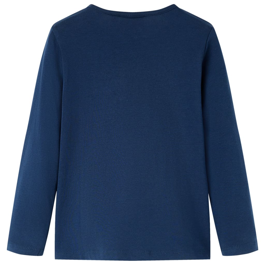 VidaXL Kindershirt mit langen Ärmeln 128 Marineblau