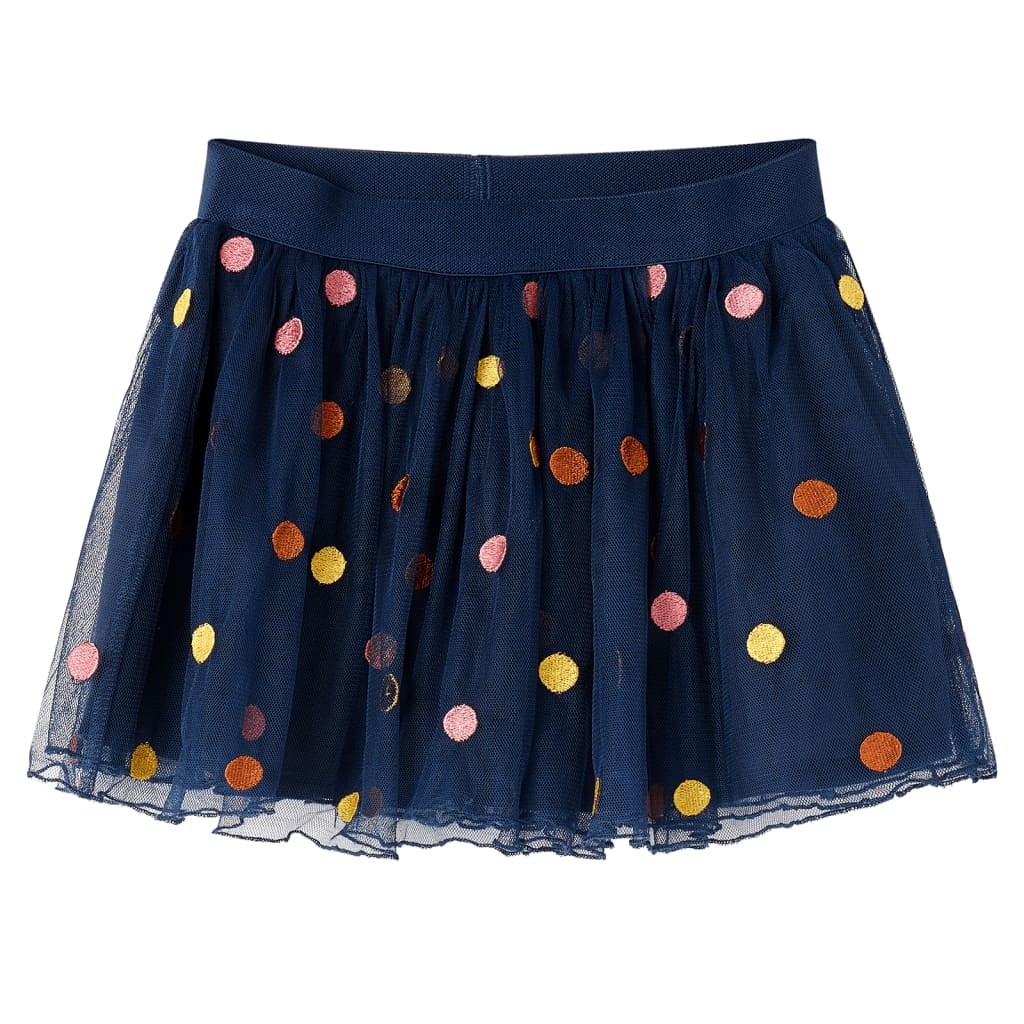 VidaXL Kinderrock mit Tüll und Punkten 104 Marineblau