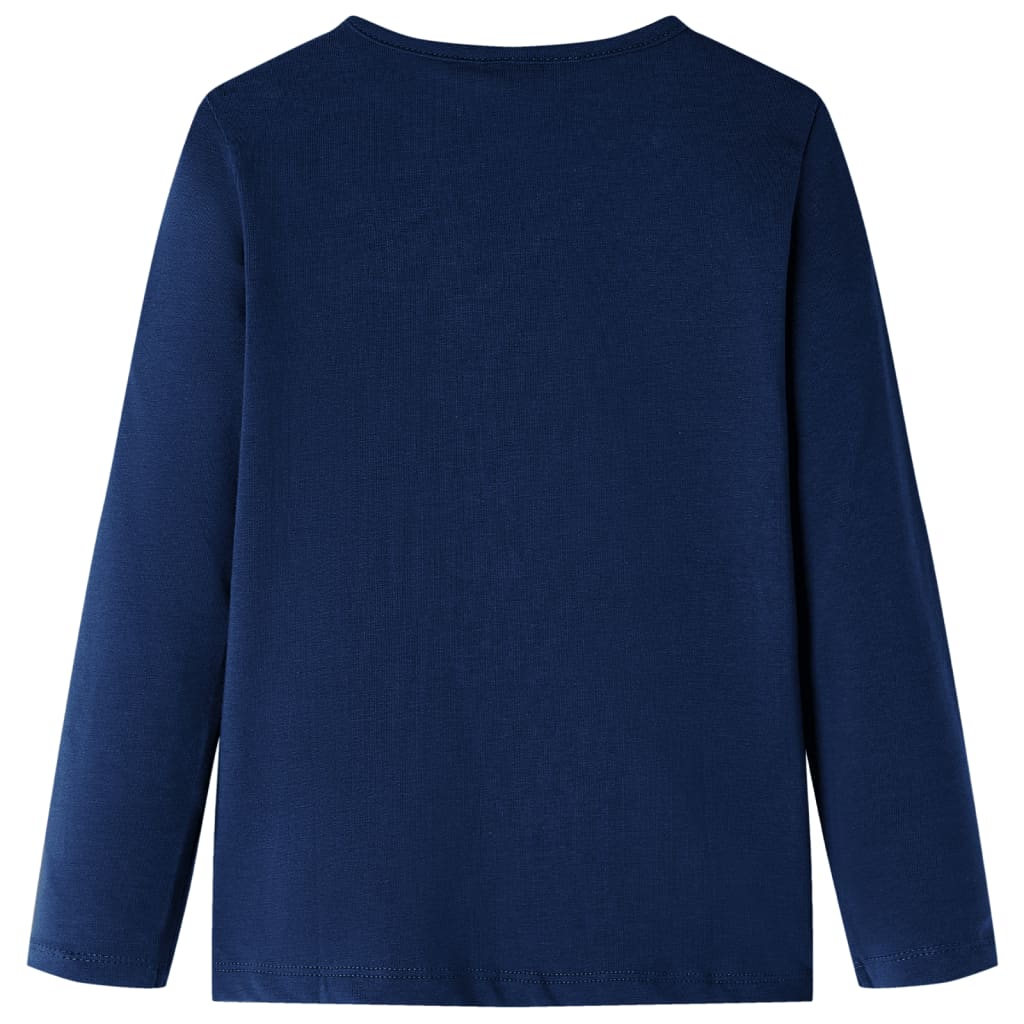 VidaXL Kindershirt mit langen Ärmeln 104 Marineblau