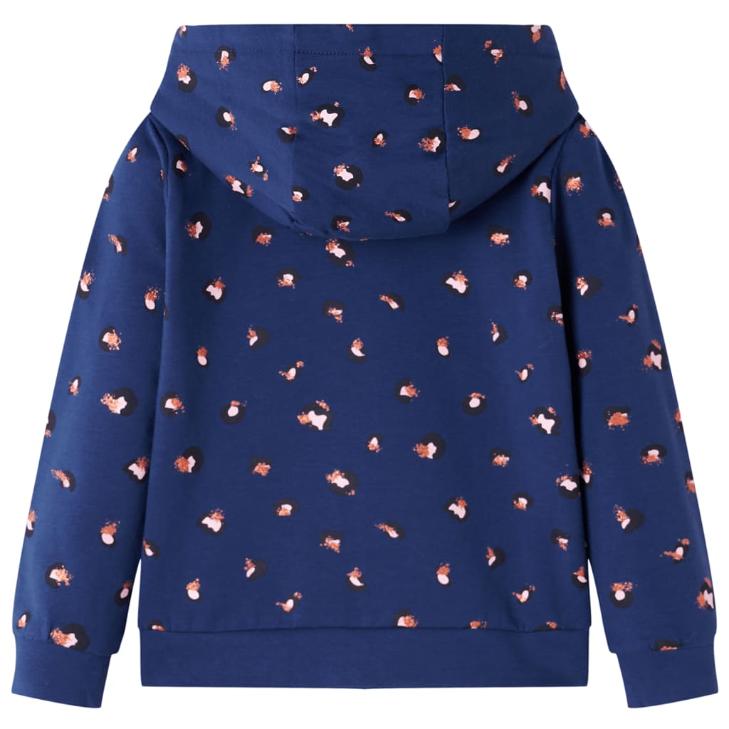 VidaXL Kinderstrickjacke mit Kapuze 92 Marineblau