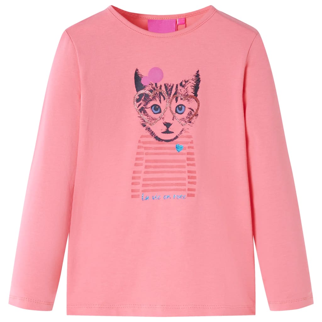 VidaXL Kindershirt mit langen Ärmeln 140 rosa