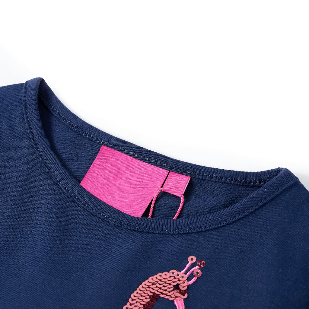 VidaXL Kindershirt mit langen Ärmeln 104 Marineblau