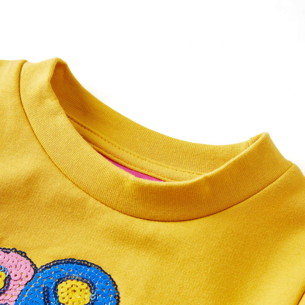 VidaXL Kinderpullover 140 dunkles Ocker