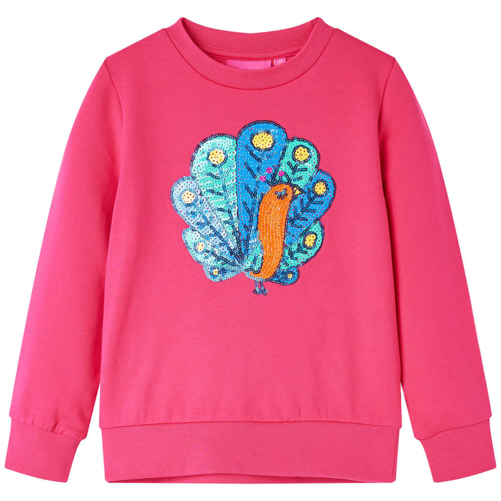 VidaXL Kinderpullover 128 leuchtendes Rosa
