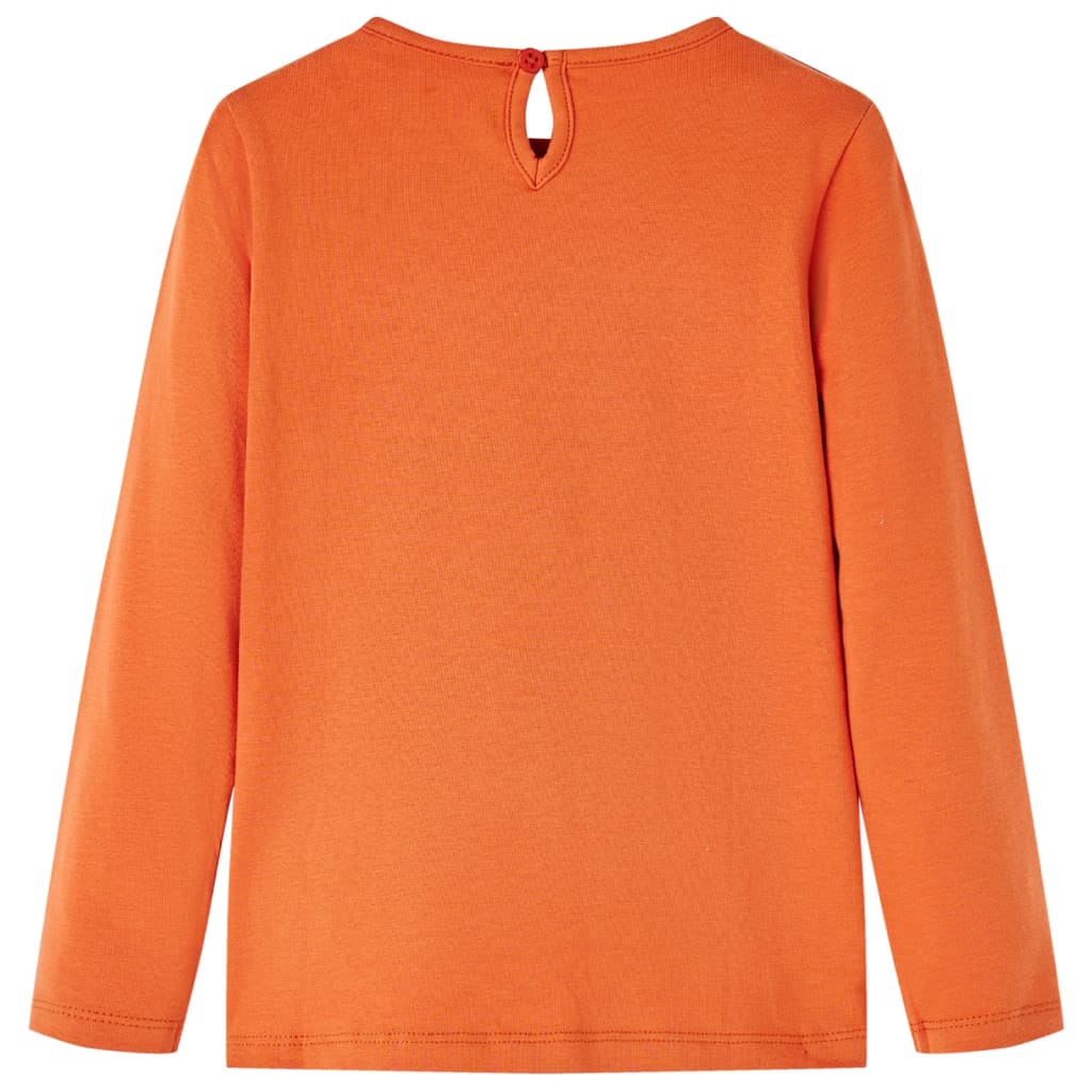 VidaXL Kindershirt mit langen Ärmeln 104 Orange-Braun