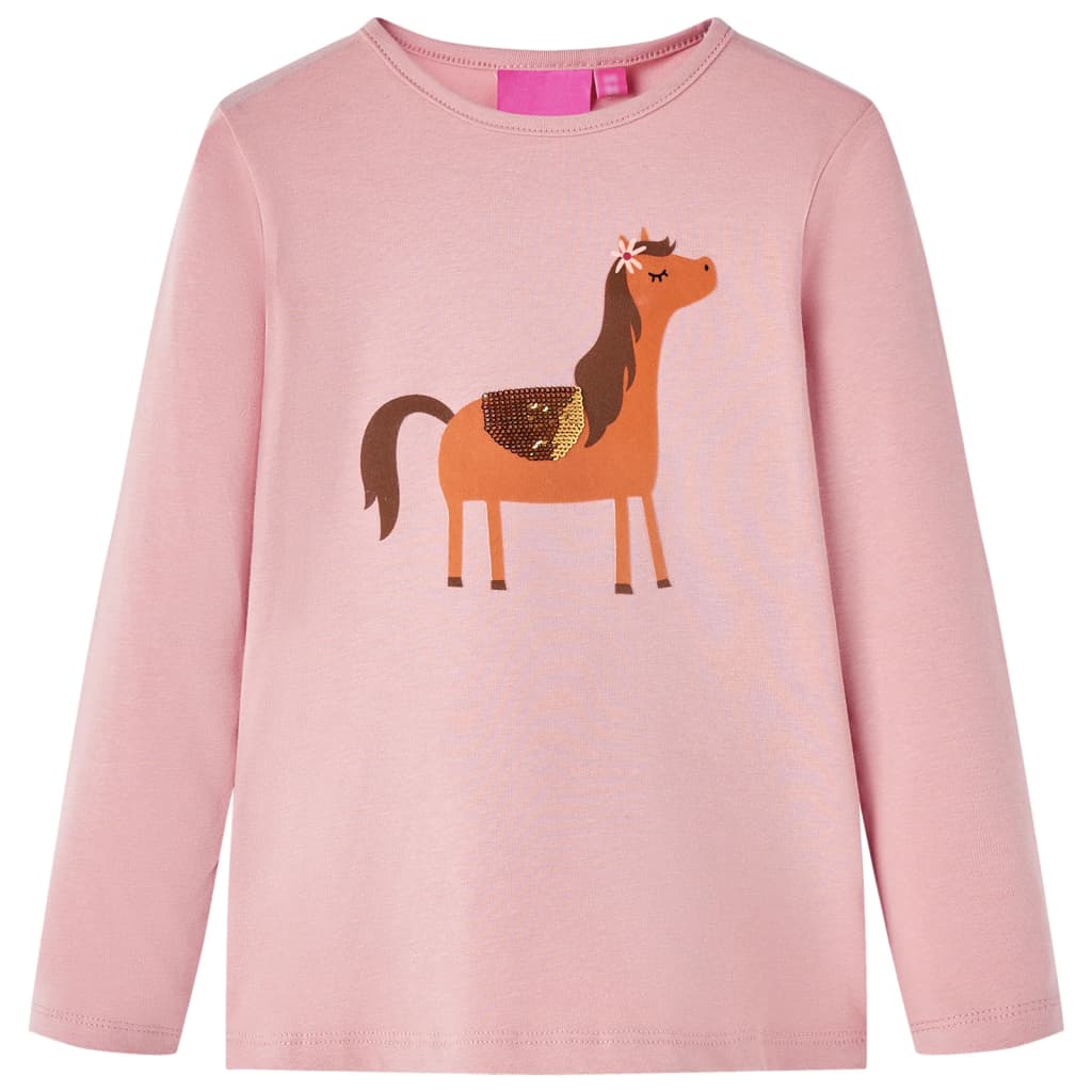 VidaXL Kindershirt mit langen Ärmeln 92 Hellrosa