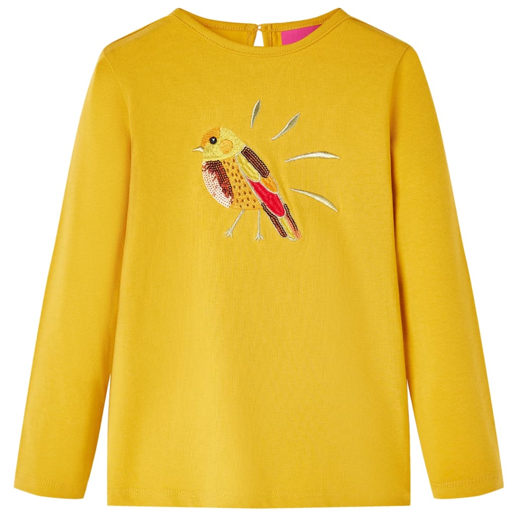 VidaXL Kindershirt mit langen Ärmeln 140 dunkles Ocker