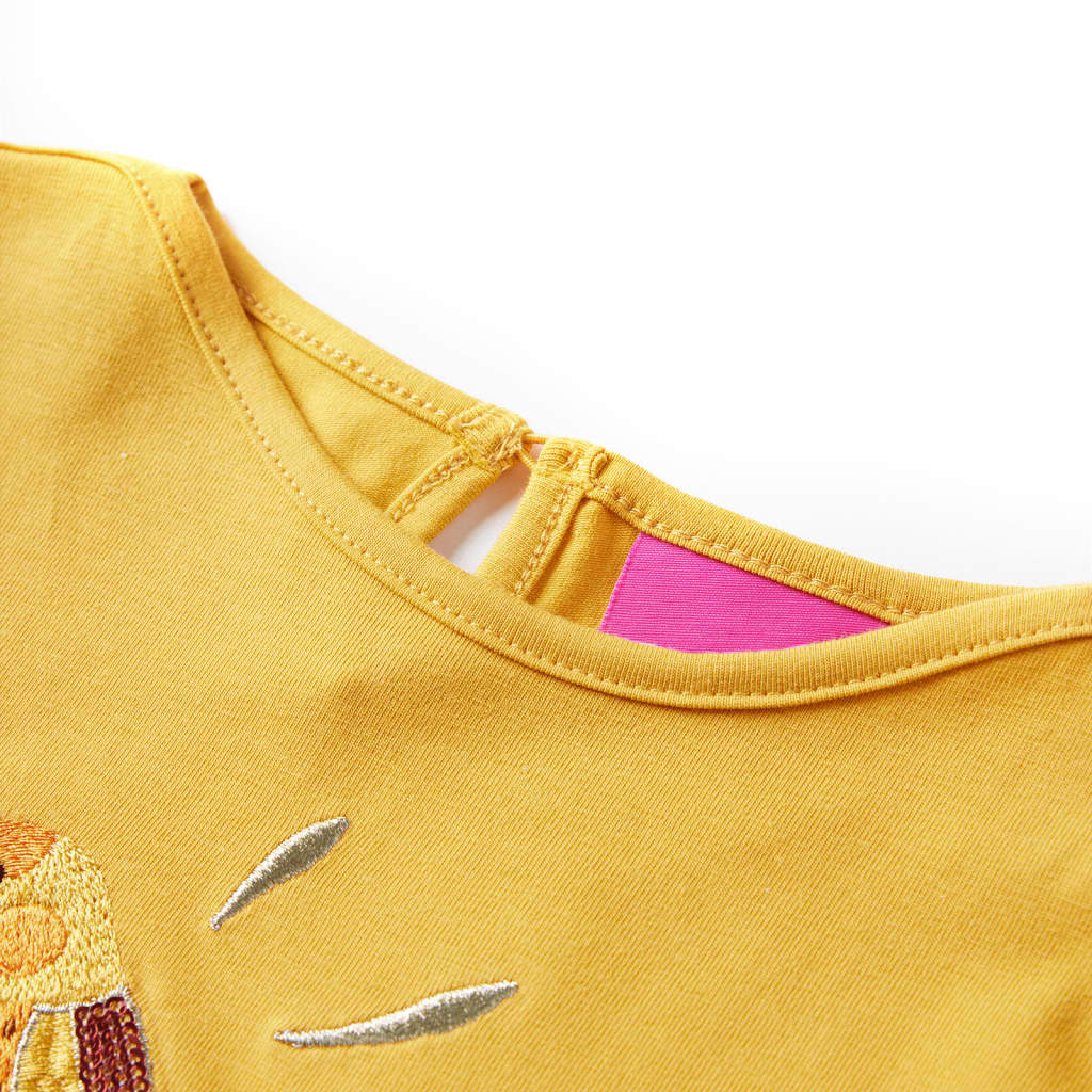 VidaXL Kindershirt mit langen Ärmeln 140 dunkles Ocker