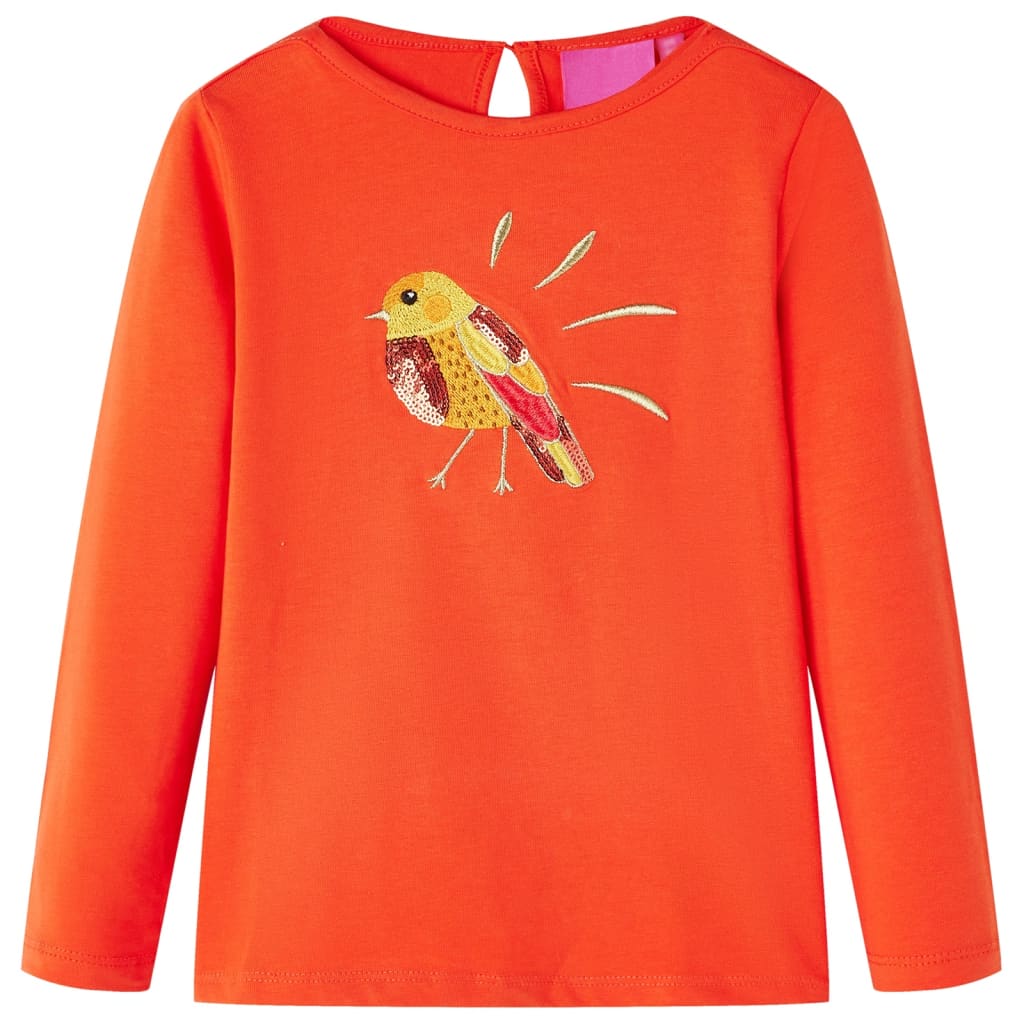 VidaXL Kindershirt mit langen Ärmeln 92 Dunkelorange