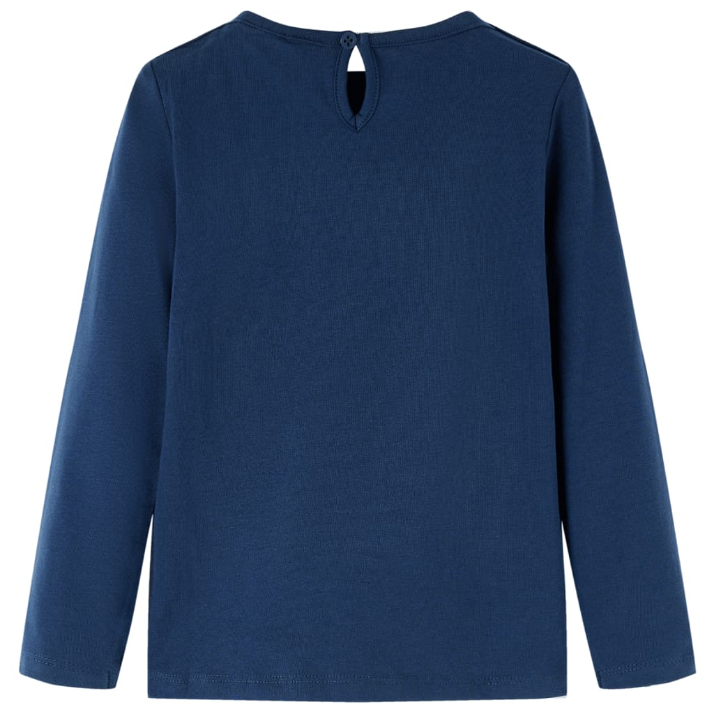 VidaXL Kindershirt mit langen Ärmeln 104 Marineblau