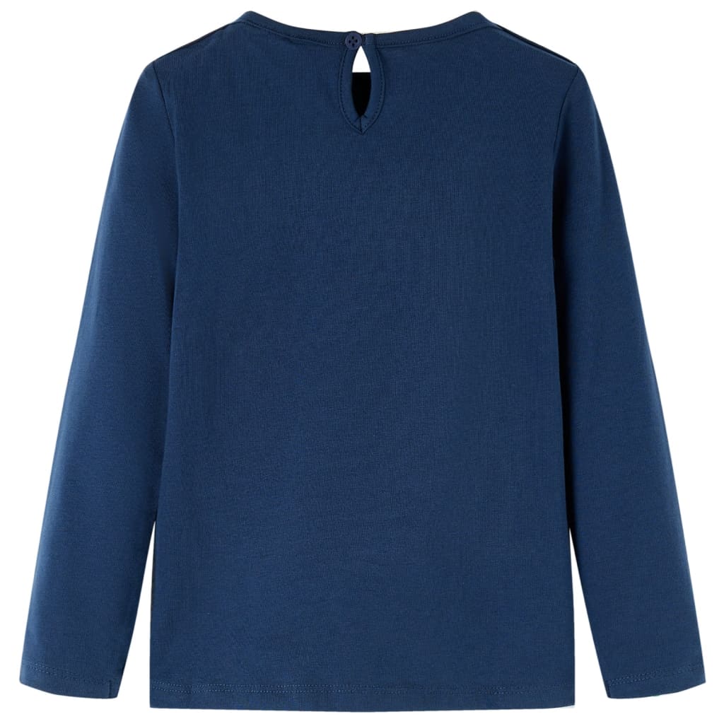 VidaXL Kinderhemd mit langen Ärmeln 140 Marineblau