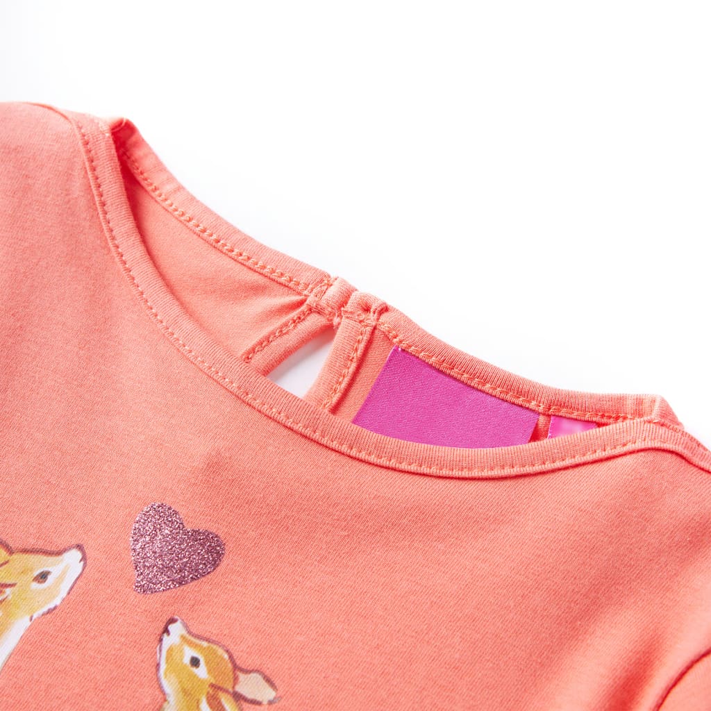 VidaXL Kindershirt mit langen Ärmeln 140 Koralle