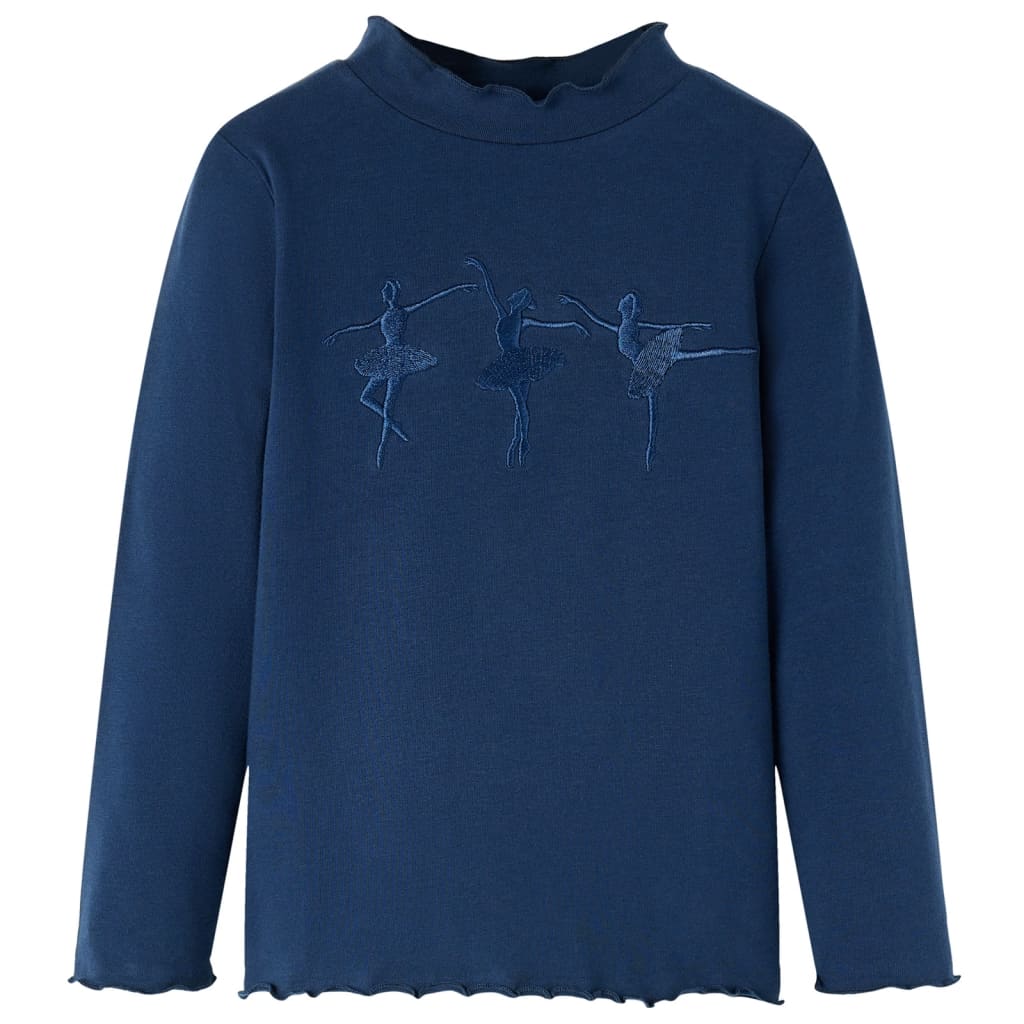 VidaXL Kinderhemd Langarm 104 Marineblau