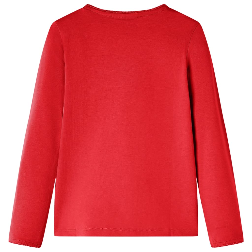 VidaXL Kindershirt mit langen Ärmeln 92 rot