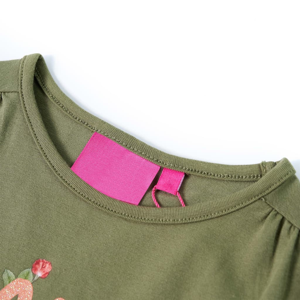 VidaXL Kindershirt mit langen Ärmeln 104 Khaki