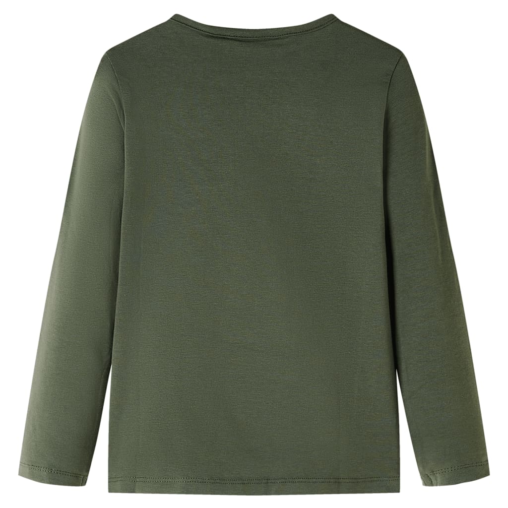 VidaXL Kindershirt mit langen Ärmeln 92 Khaki