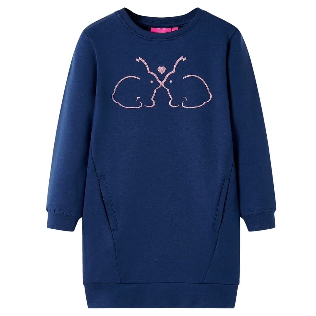 VidaXL Kinderkleid 92 Marineblau