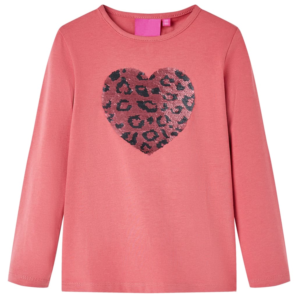 VidaXL Kindershirt mit langen Ärmeln 116 Altrosa