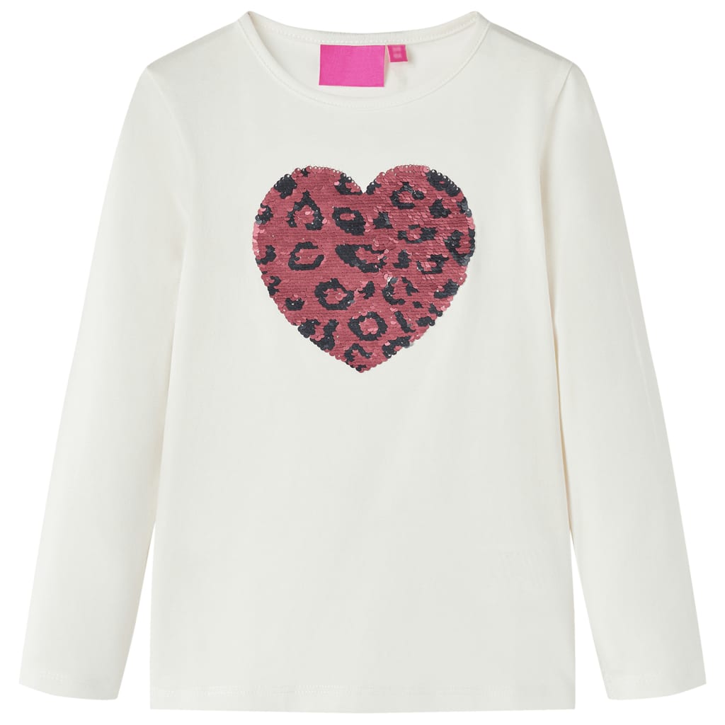 VidaXL Kindershirt mit langen Ärmeln 92 Ecru