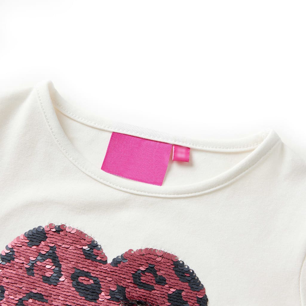 VidaXL Kindershirt mit langen Ärmeln 92 Ecru