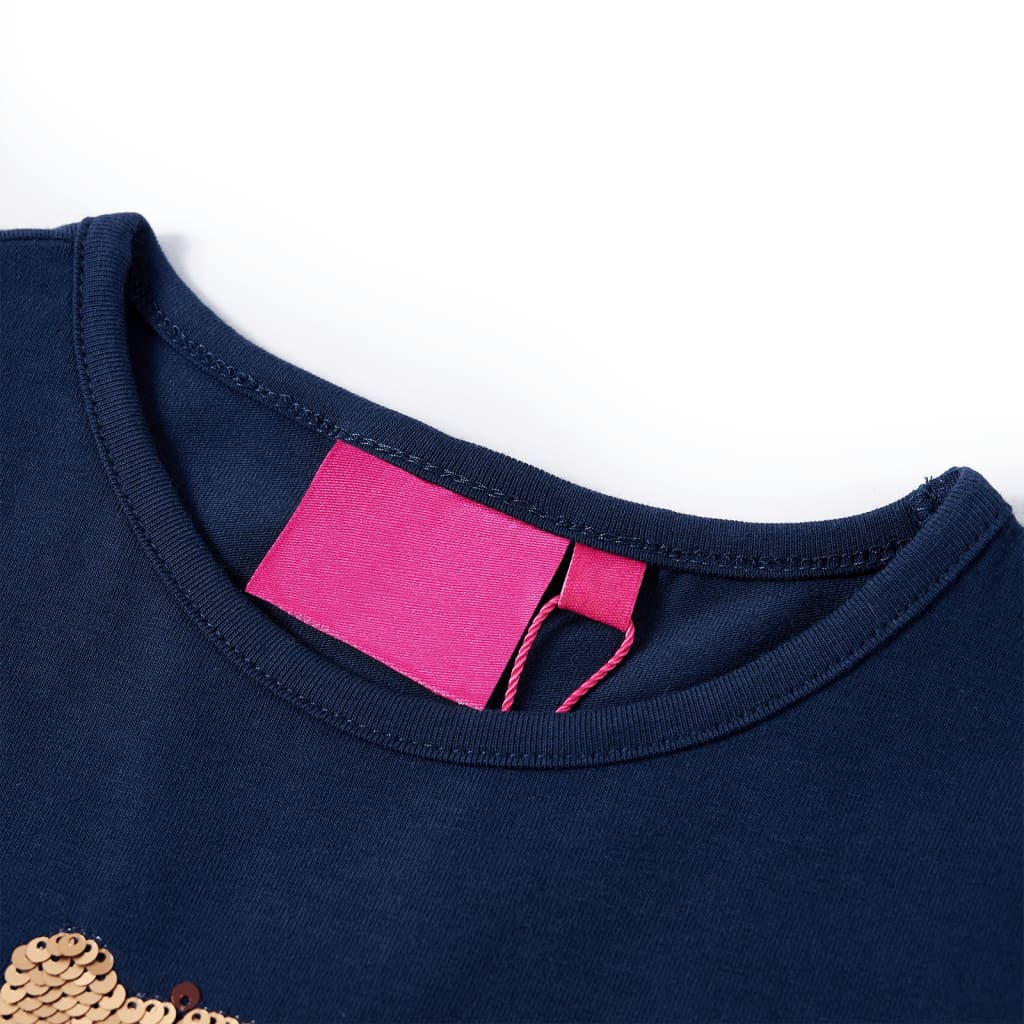 VidaXL Kindershirt mit langen Ärmeln 116 Marineblau