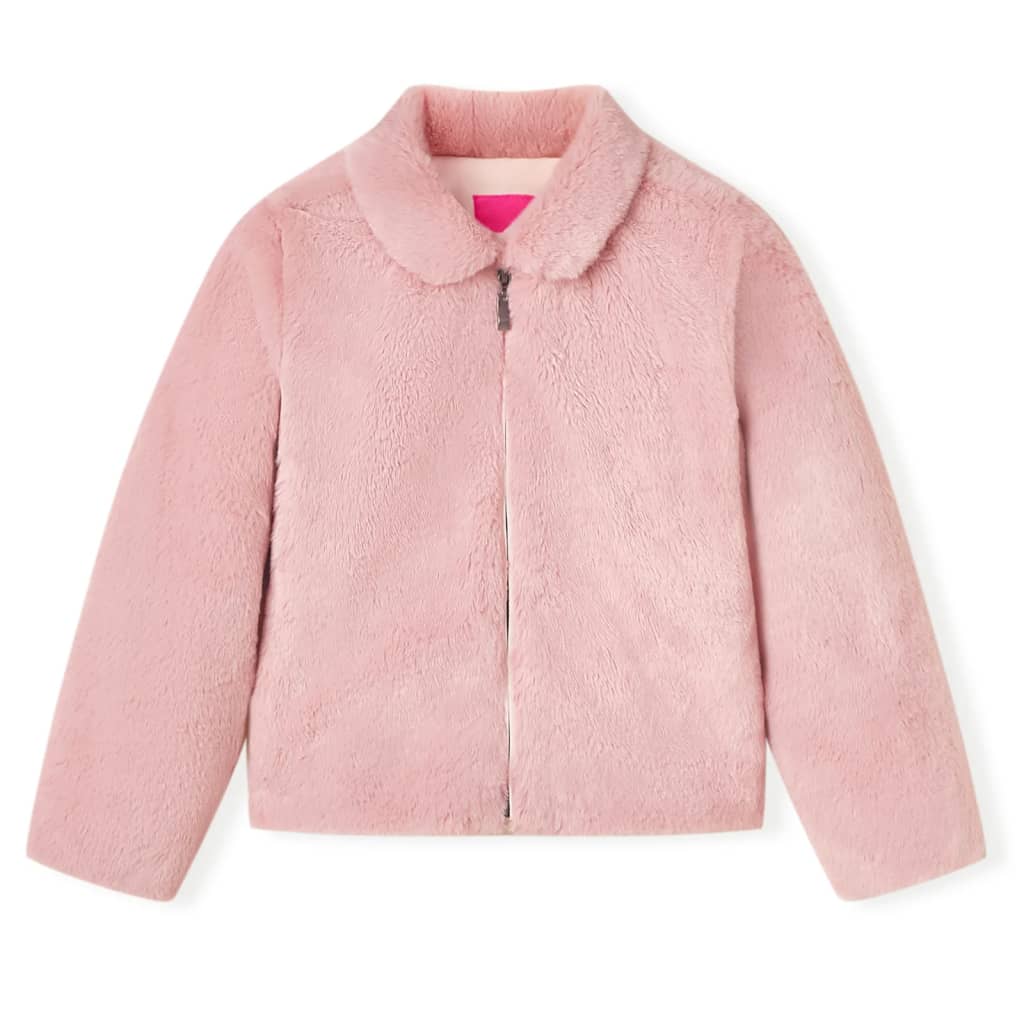 VidaXL Kindermantel 128 Kunstfell Rosa