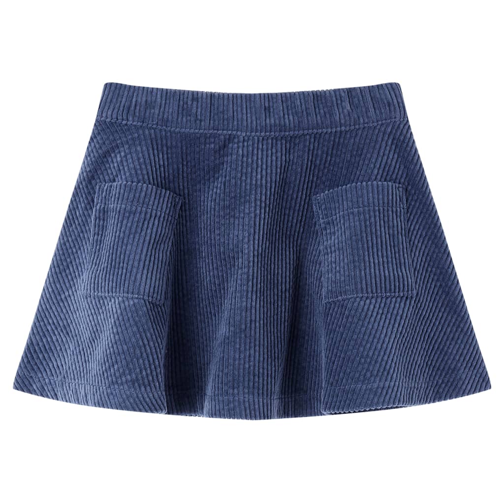 VidaXL Kinderrock mit Taschen Cord 140 Marineblau