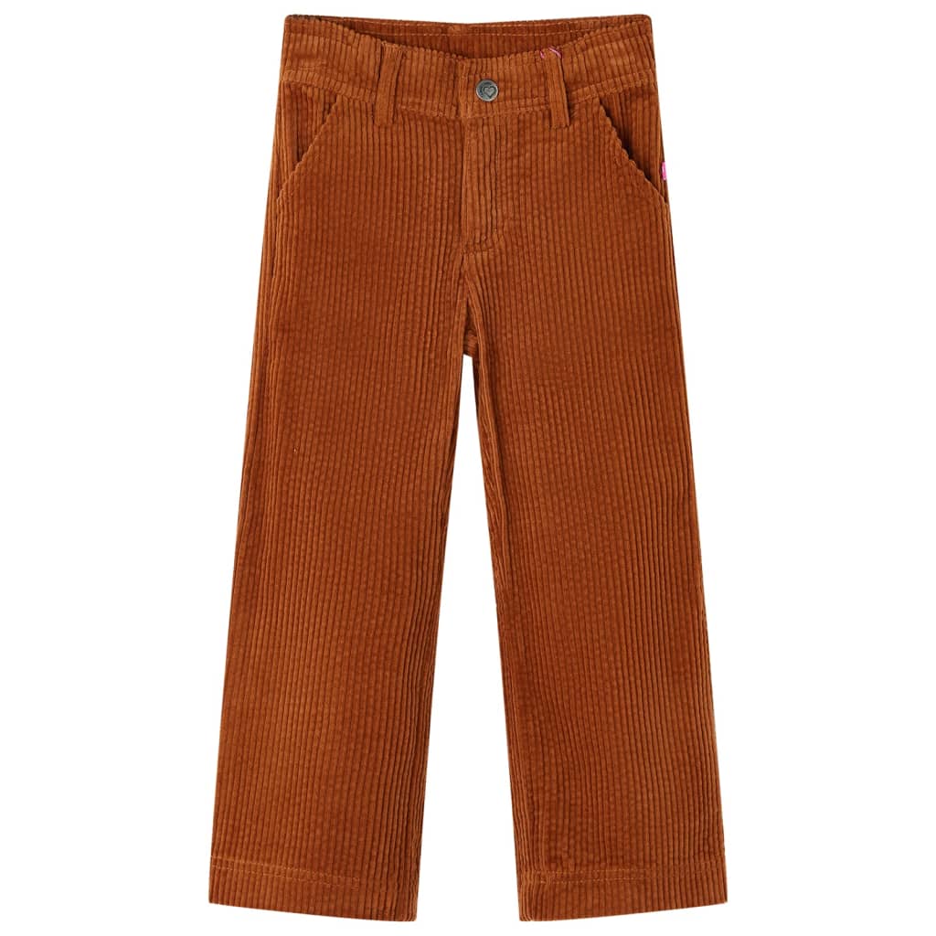 VidaXL Kinderhose 116 Cord cognacfarben