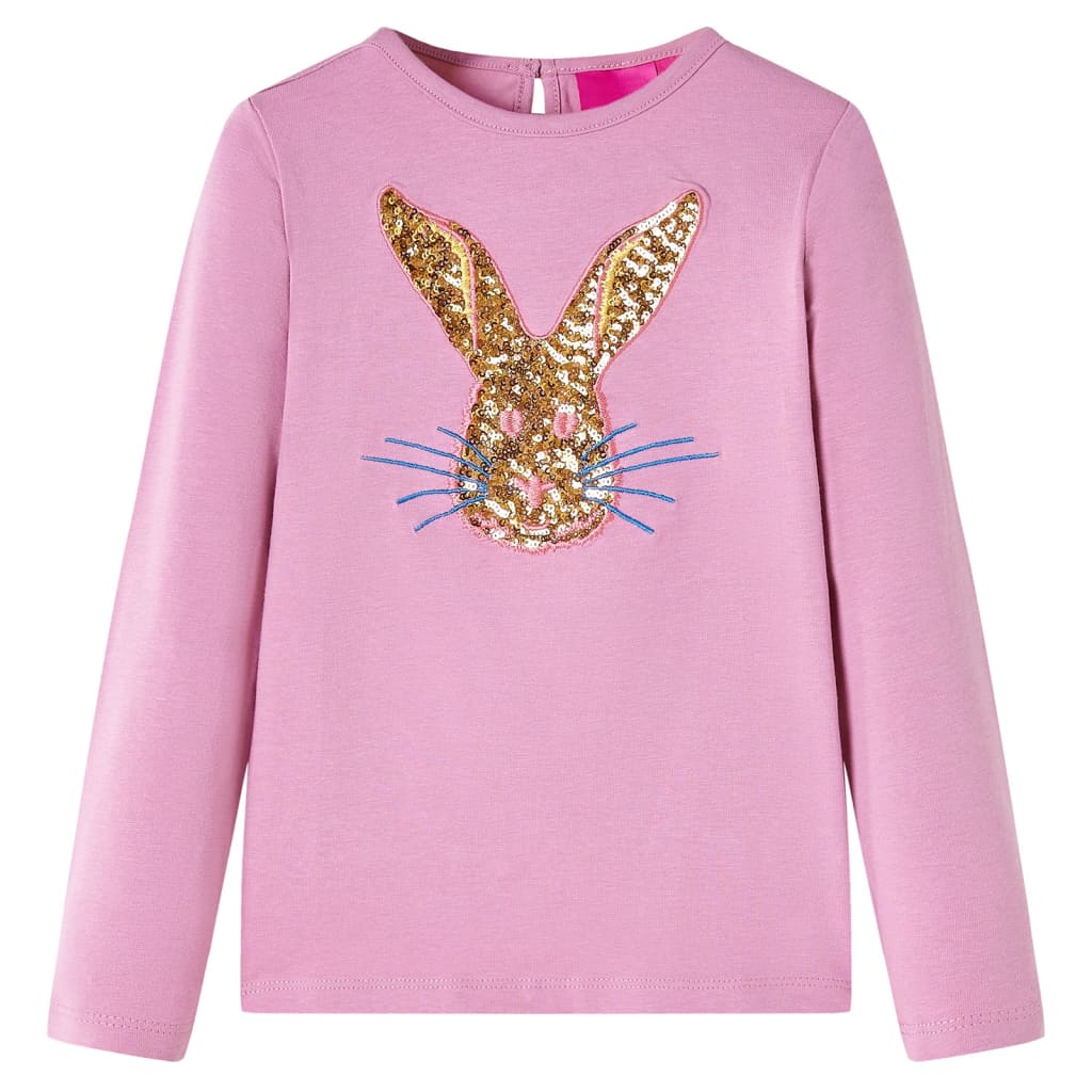 VidaXL Kindershirt mit langen Ärmeln 92 rosa braun