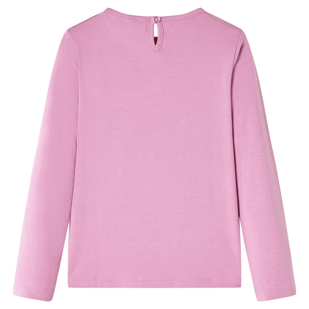 VidaXL Kindershirt mit langen Ärmeln 104 rosa braun