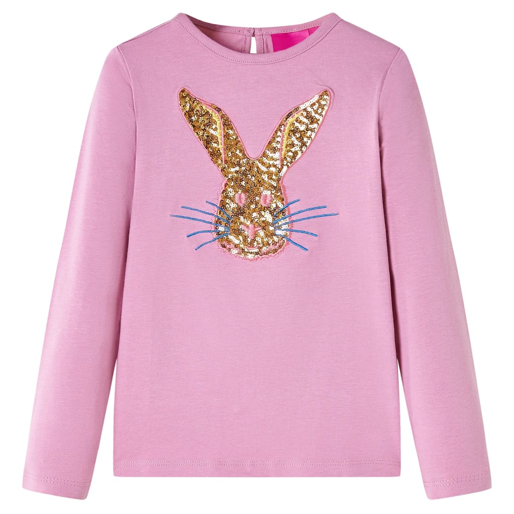 VidaXL Kindershirt mit langen Ärmeln 140 rosa braun