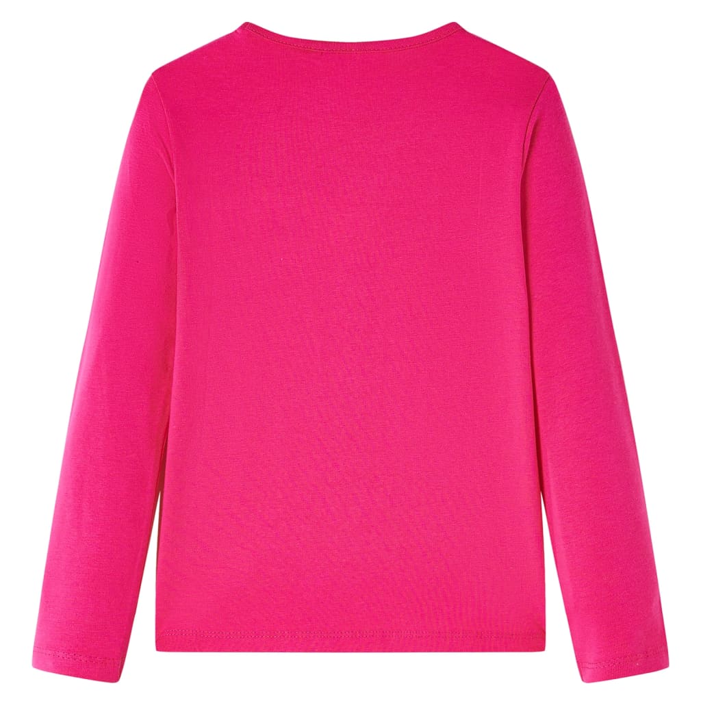 VidaXL Kindershirt mit langen Ärmeln 104 leuchtendes Rosa