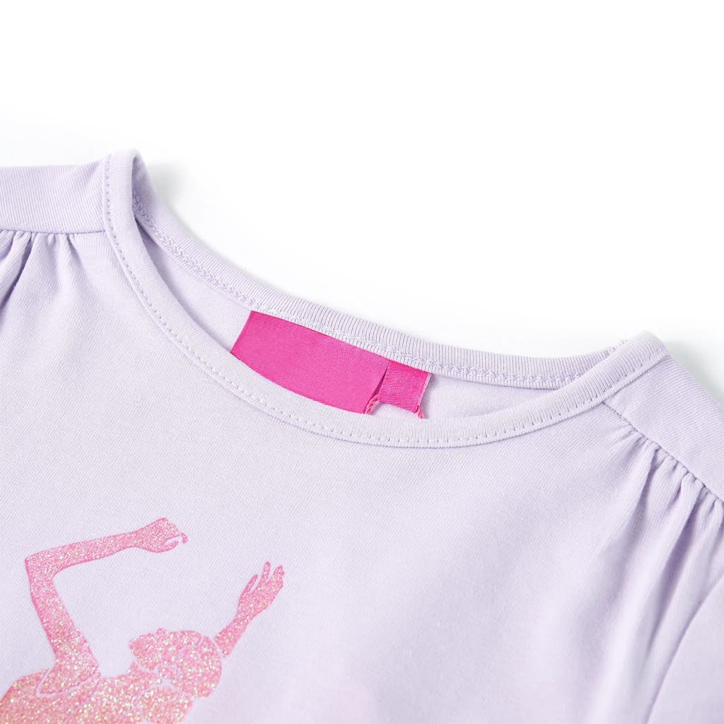 VidaXL Kindershirt mit langen Ärmeln 116 Hellflieder