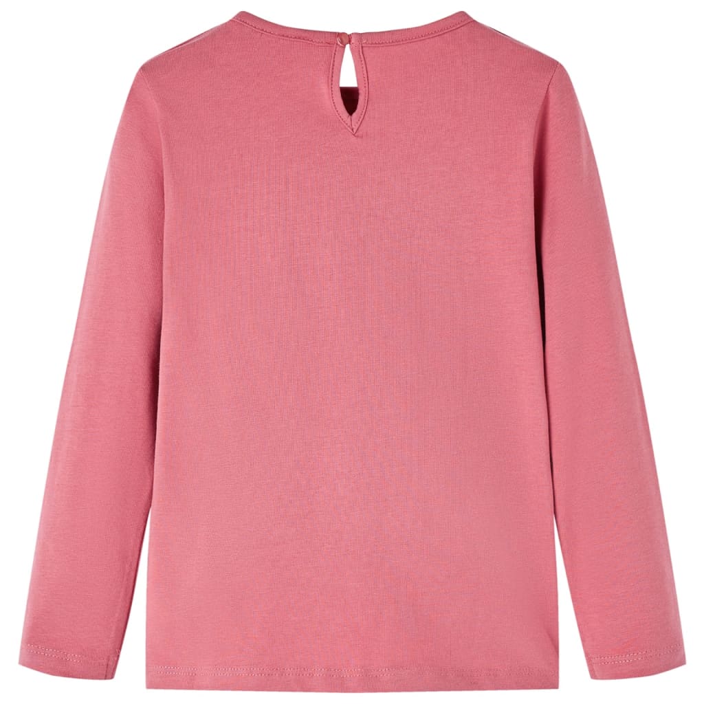 VidaXL Kindershirt mit langen Ärmeln 104 Altrosa