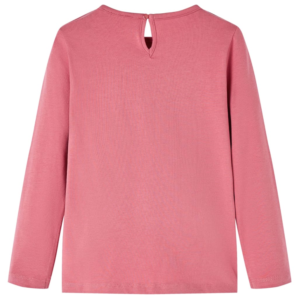 VidaXL Kindershirt mit langen Ärmeln 128 Altrosa